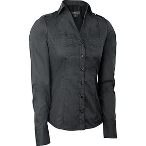 JOBELINE Damesblouse Kate lange mouw; Kledingmaat 34; zwart