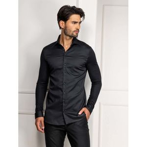 Le Nouveau Chef Overhemd Liam ; Kledingmaat 6XL; zwart