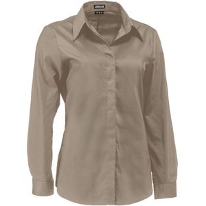 JOBELINE Damesblouse Fiore lange mouw; Kledingmaat 50; taupe