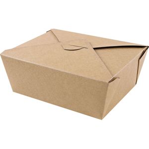 NATUREStar Lunchbox Nature karton; 1500ml, 16.2x13.2x6.4 cm (LxBxH); bruin; 50 stuk / verpakking