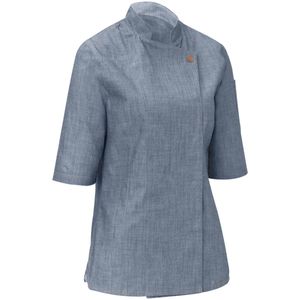 JOBELINE Dames koksbuis Scott korte mouw denim; Kledingmaat 42; denim licht