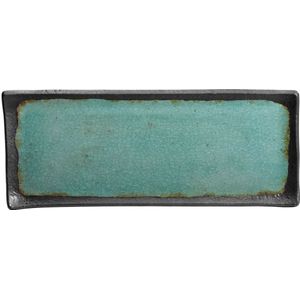 VEGA Platte schaal Dearborn met rand; Maat GN 1.5/4, 39.7x16.2x2 cm (LxBxH); turquoise; rechthoekig; 3 stuk / verpakking