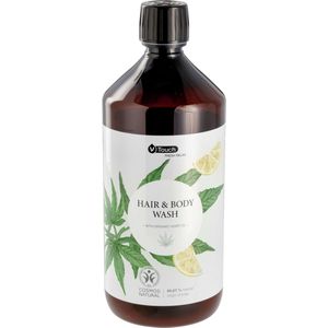 V-Touch Hotel shampoo en douchegel Fresh Relax 2 in 1 navulfles; 1000 ml; geel; 6 stuk / verpakking