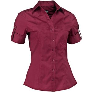 JOBELINE Damesblouse Kate korte mouw; Kledingmaat 34; bordeaux