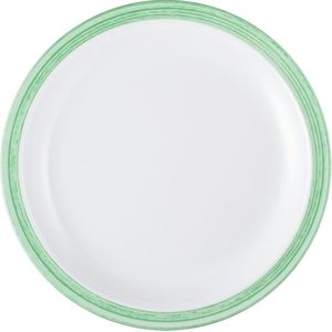 WACA Plat bord Bistro; 23.5 cm (Ø); groen; rond; 5 stuk / verpakking