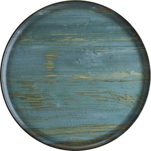 Bonna Pizzabord Madera Mint; 32 cm (Ø); turquoise/bruin/zwart; rond; 6 stuk / verpakking