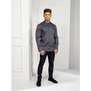 Le Nouveau Chef Herenkoksbuis Alain gekleurd; Kledingmaat XL; donkergrijs