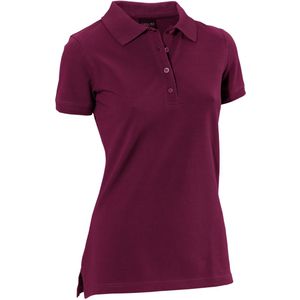 JOBELINE Polo dames korte mouw Fly regular fit; Kledingmaat 2XL; bordeaux