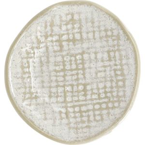 VEGA Plat bord Novulus met structuur; 11x2.2 cm (ØxH); beige; rond; 6 stuk / verpakking