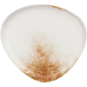 VEGA Plat bord Purior; 26x24x3.2 cm (LxBxH); wit/bruin; rechthoekig; 4 stuk / verpakking