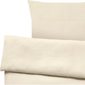ERWIN M. Beddengoed Libra Musselin; 155x220 cm (BxL), 80x80 cm (LxB); beige