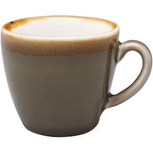 PULSIVA Espressokopje Glaze; 80ml, 7.8x5.5 cm (ØxH); grijs; rond; 6 stuk / verpakking