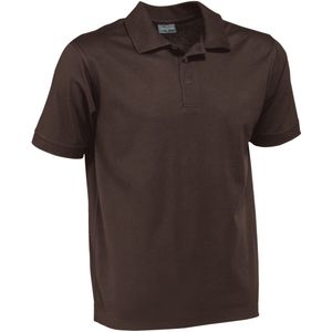 JOBELINE Herenpolo Fly korte mouw; Kledingmaat 3XL; cocabruin