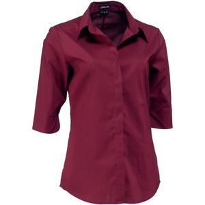 JOBELINE Damesblouse Fiore driekwart mouw; Kledingmaat 34; bordeaux