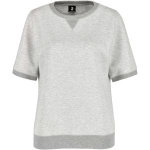 JOBELINE Sweatshirt voor dames Dean korte mouw; Kledingmaat 2XL; lichtgrijs
