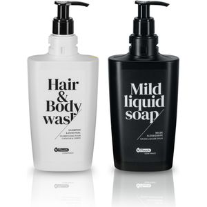 V-Touch Monsterset hotelcosmetica met dispenser Contrast 2-delig; meerkleurig