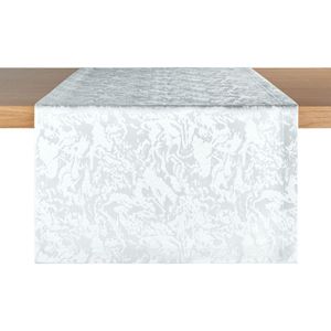 PULSIVA Tafelloper Marmor; 40x130 cm (BxL); wit; rechthoekig; 2 stuk / verpakking