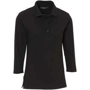 JOBELINE Dames poloshirt Cato driekwart mouw; Kledingmaat 2XL; zwart