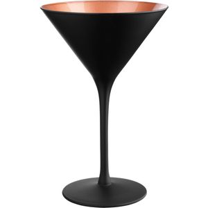 VEGA Martiniglas Joleen; 210ml, 11.6x17.3 cm (ØxH); zwart/koper; 6 stuk / verpakking