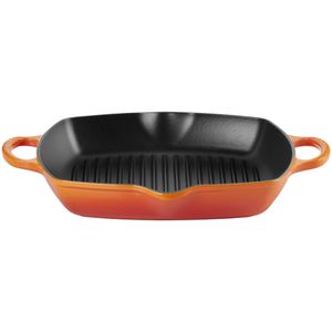 Le Creuset Hoge grill 30cm Oranjerood