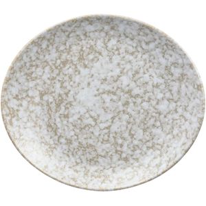 VEGA Plat bord Mamoro organisch; 20x17.5x2.5 cm (LxBxH); beige/wit; organisch; 6 stuk / verpakking