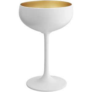 VEGA Champagneglas Joleen; 220ml, 9x15.1 cm (ØxH); wit/goud; 6 stuk / verpakking