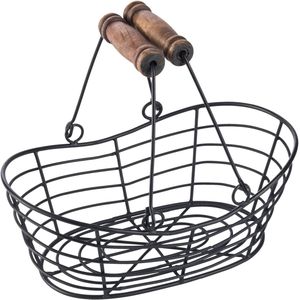 VEGA Mand Berena met handgrepen; 26.5x16x10 cm (LxBxH); zwart; ovaal