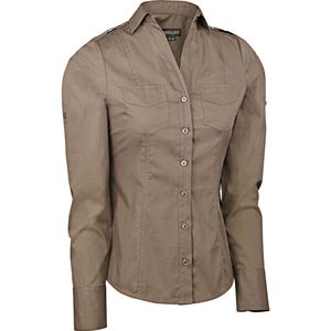 JOBELINE Damesblouse Kate lange mouw; Kledingmaat 34; taupe