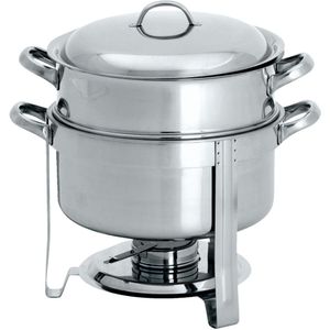 PULSIVA Chafing dish Lavoro rond; 13500ml, 40.8x33.5 cm (HxØ); zilver; rond