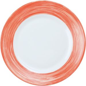 ARC Plat bord Brush; 23.5 cm (Ø); oranje; rond; 6 stuk / verpakking