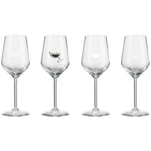 VEGA Monsterset Personalisatie wijnglas Vinzenza met proeflogo WineBar; 365ml, 22 cm (H); transparant; 4 stuk / verpakking