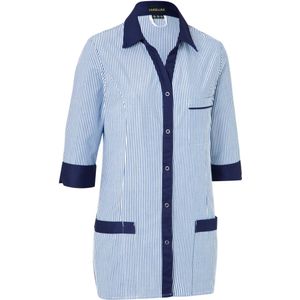 JOBELINE Dames slagersjas Alfie; Kledingmaat 36; navy/wit