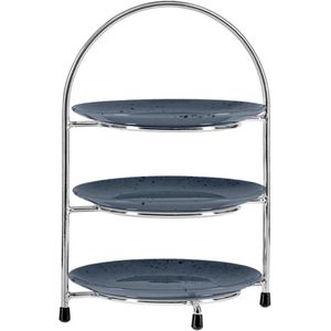 VEGA Borden-etagère Athea incl. borden Alessia; 26 cm (H); zilver/grijs; rond