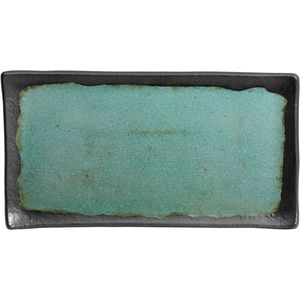 VEGA Platte schaal Dearborn met rand; Maat GN 1/3, 32.5x17.6x2 cm (LxBxH); turquoise; rechthoekig; 6 stuk / verpakking