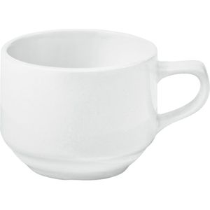 PULSIVA Koffiekopje Rondon; 180ml, 7.9x6.2 cm (ØxH); wit; rond; 6 stuk / verpakking