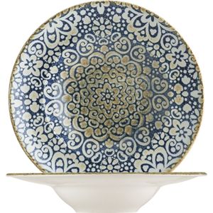 Bonna Pastabord Alhambra; 400ml, 28x5.5 cm (ØxH); blauw/wit/bruin; rond; 6 stuk / verpakking