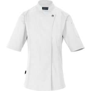 JOBELINE Dames koksbuis Carter korte mouw; Kledingmaat 34; wit