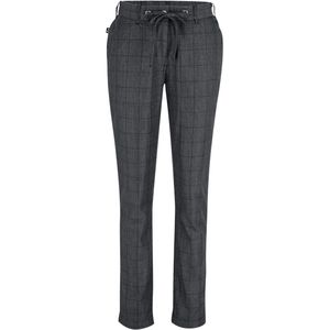 JOBELINE Dames koksbroek Move geruit; Kledingmaat 46; antraciet
