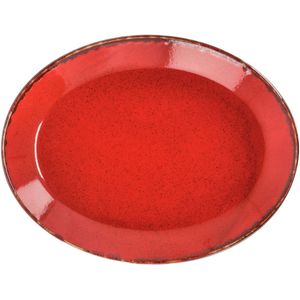 VEGA Schaal Sidina ovaal; 31x23.5x3.1 cm (LxBxH); rood; ovaal; 6 stuk / verpakking