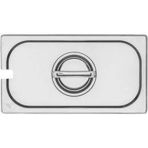 VEGA GN-deksel Premium met lepeluitsparing 1/3; Maat GN 1/3; zilver; rechthoekig