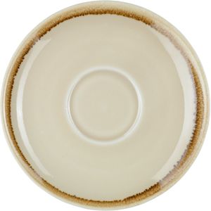 PULSIVA Schoteltje koffiekop Glaze; 14.2 cm (Ø); zand; rond; 6 stuk / verpakking