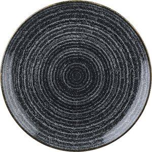 Churchill Plat bord Studio Prints Charcoal Black Coupe; 21.7 cm (Ø); zwart; rond; 12 stuk / verpakking