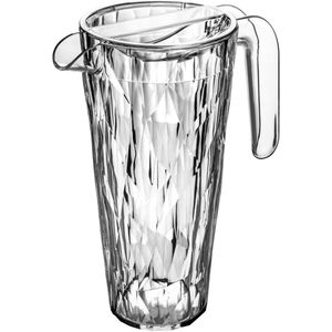 koziol Waterkaraf Club Pitcher Superglas; 1500ml, 12.2x25 cm (ØxH); transparant; 4 stuk / verpakking