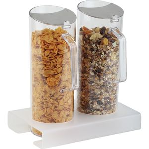 APS Cereal dispenser Adiago; 1500ml, 26x4x16.5 cm (BxHxD); transparant; rechthoekig