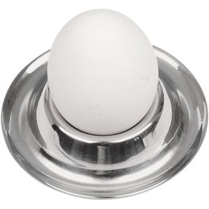PULSIVA Roestvrijstalen eierdopje Edelstahl; 8.5x1.5 cm (ØxH); zilver; rond; 12 stuk / verpakking