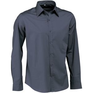 JOBELINE Overhemd lange mouw Bruce slim fit; Kledingmaat 37/38; grafiet
