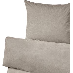 PULSIVA Dekbedovertrekset Casper Jersey; 140x200 cm (BxL), 70x90 cm (LxB); zand