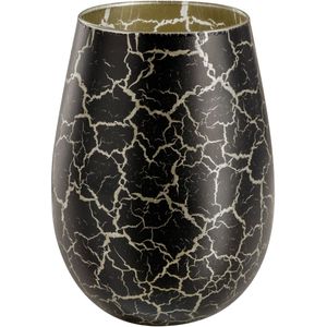 VEGA Waterglas Anela; 500ml, 8.2x12.3 cm (ØxH); zwart/goud; 6 stuk / verpakking