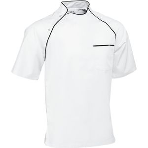 PULSIVA Koksjas Pirlo korte mouw; Kledingmaat 44; wit/zwart