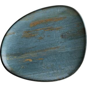 Bonna Platte borden organisch Madera Mint; 18.5x15 cm (LxB); turquoise/bruin/zwart; organisch; 12 stuk / verpakking